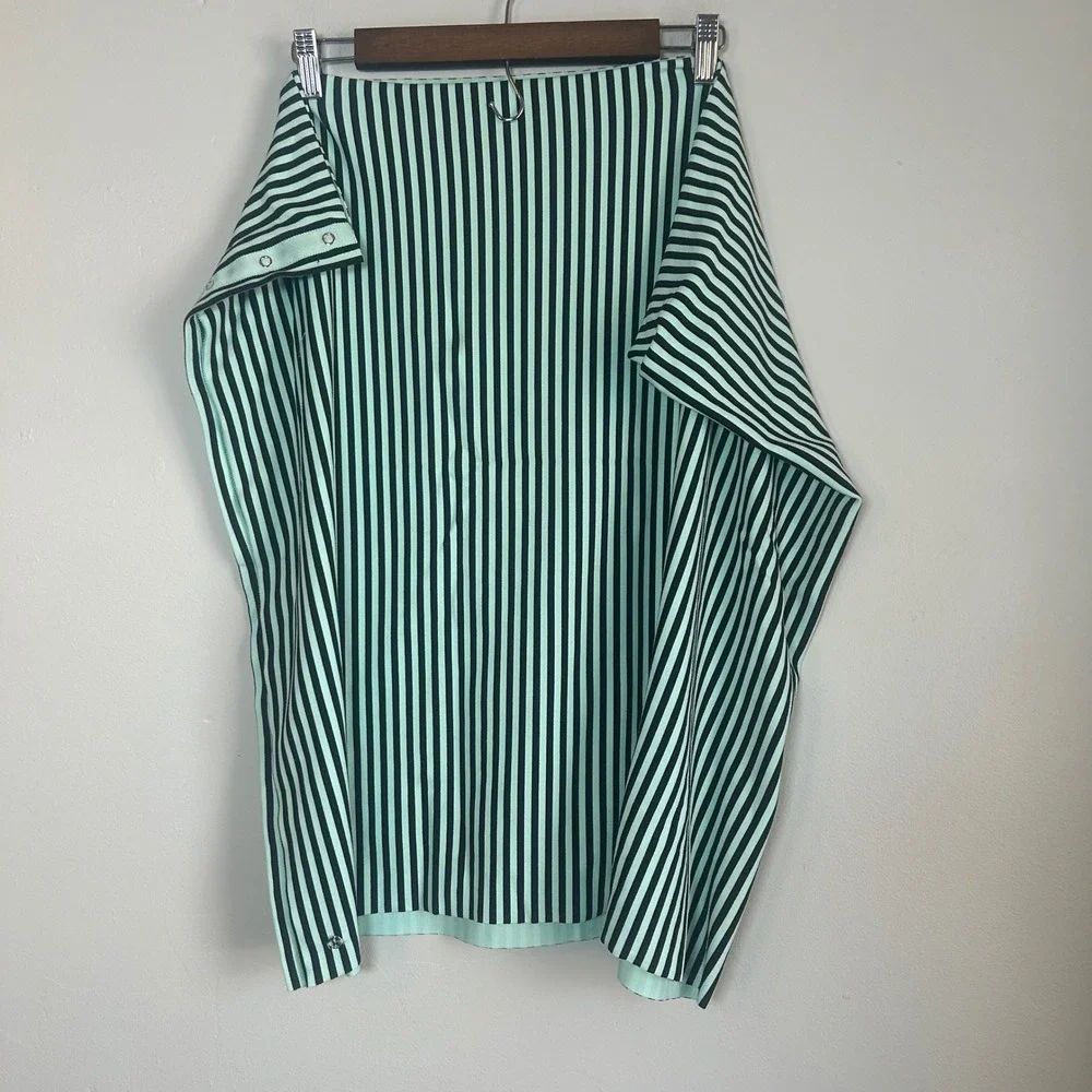 Lululemon Vinyasa‎ Scarf OS Mint Green Black Striped Excellent Multi-way Wrap